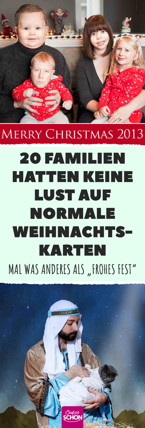 20 Familien hatten keine Lust auf normale Weihnachtskarten