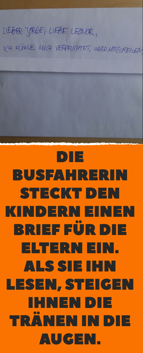 Busfahrerin schreibt Eltern vom Verhalten ihrer Kinder.