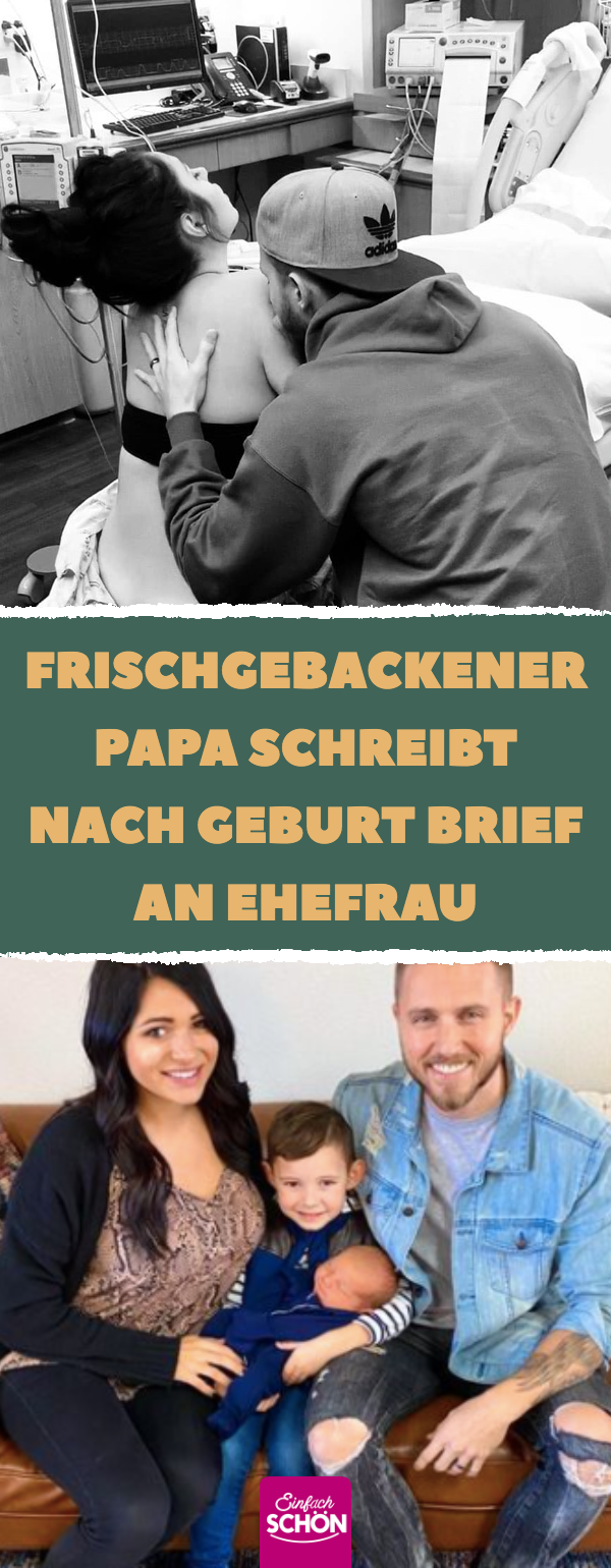 Frischgebackener Papa schreibt nach Geburt Brief an Ehefrau