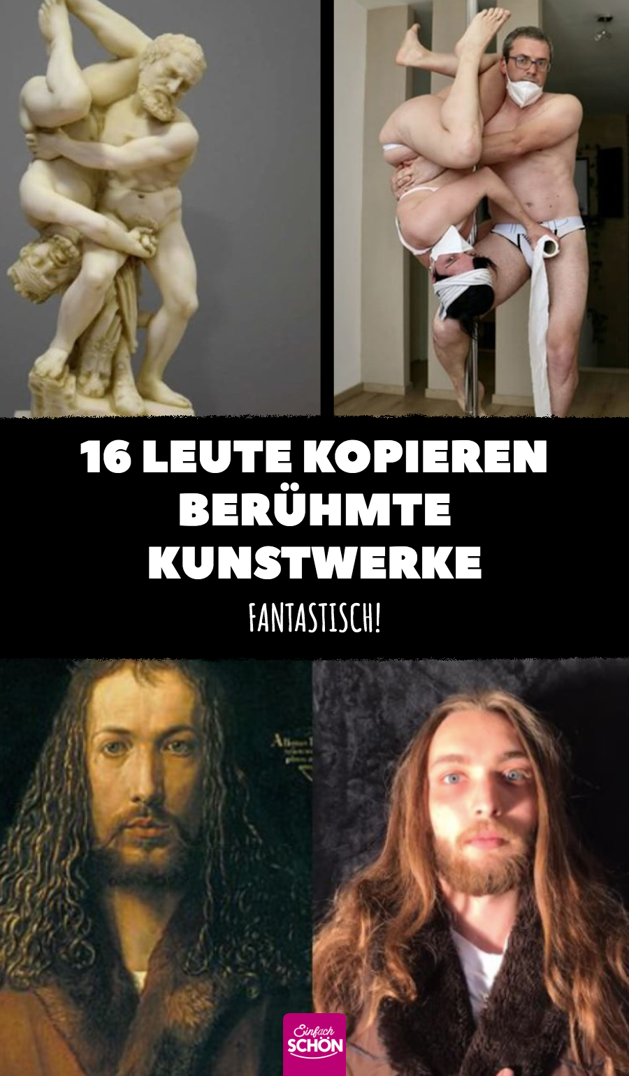 Bildergalerie von 16 berühmten Kunstwerken, die nachgestellt wurden