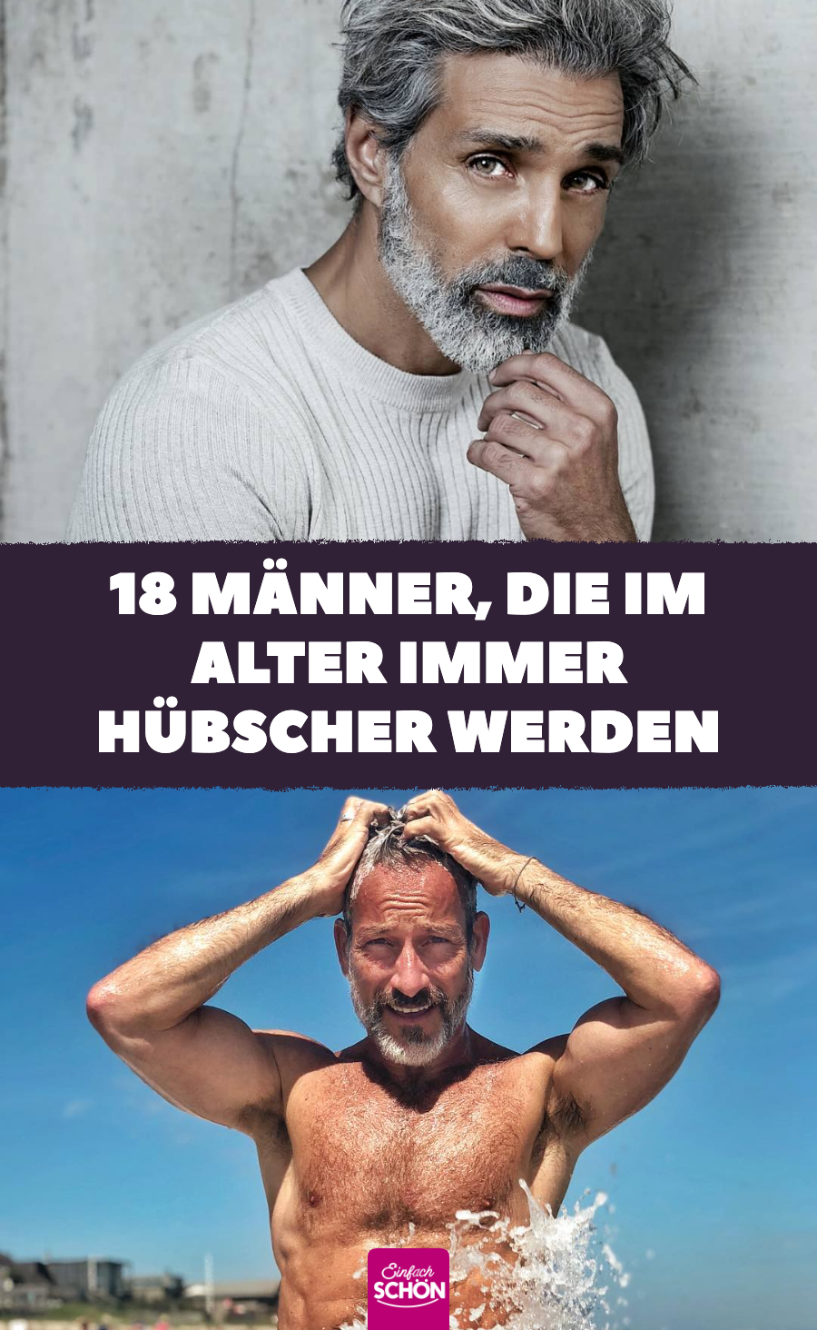 Attraktive alte Männer, die immer noch hübsch sind