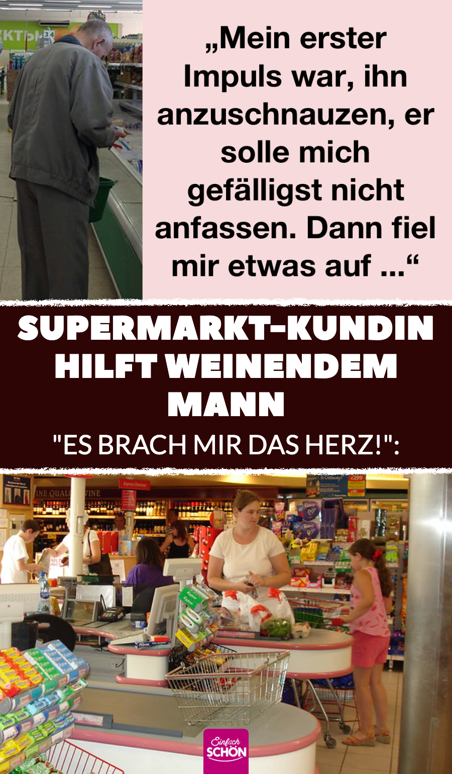 Alzheimer: Frau hilft dementem Mann im Supermarkt