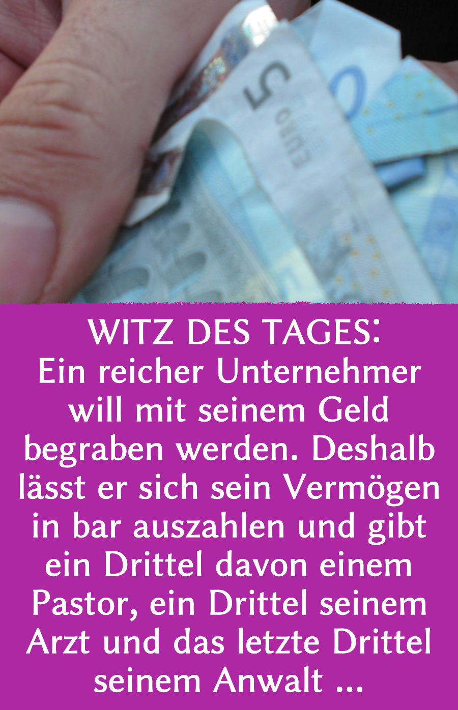 Anwalt-Witz: Anwalt legt auf Beerdigung Geld ins Grab