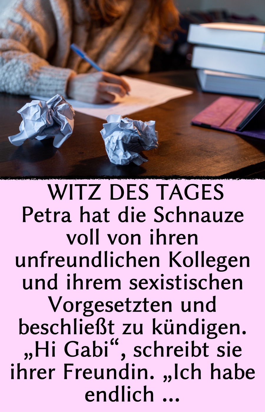 Witz des Tages: Peinliches Missverständnis nach Kündigung