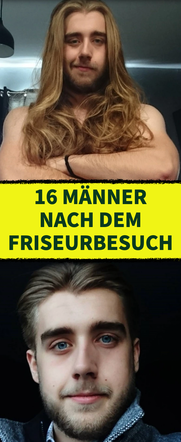 15 Männer nach dem Friseurbesuch