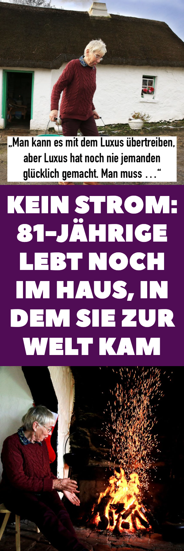 82-Jährige lebt in Landhaus ohne fließend Wasser und Strom