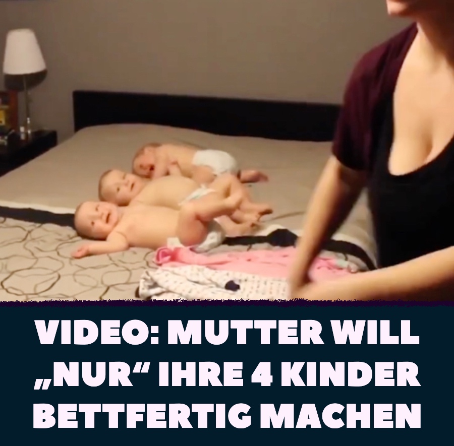 Video: Mutter will „nur“ ihre 4 Kinder bettfertig machen