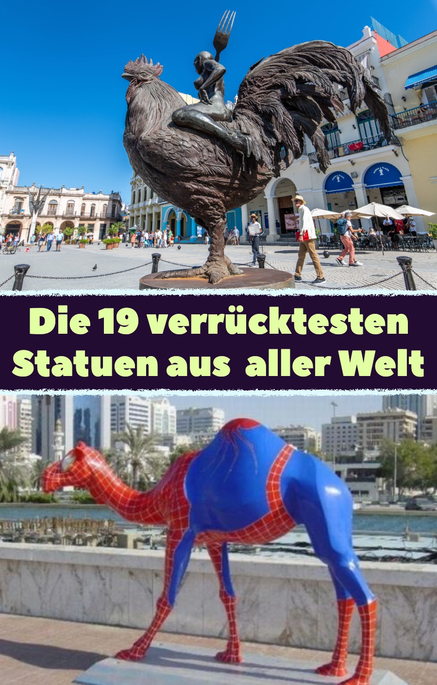 19 schräge Statuen, deren Sinn man nicht kapiert